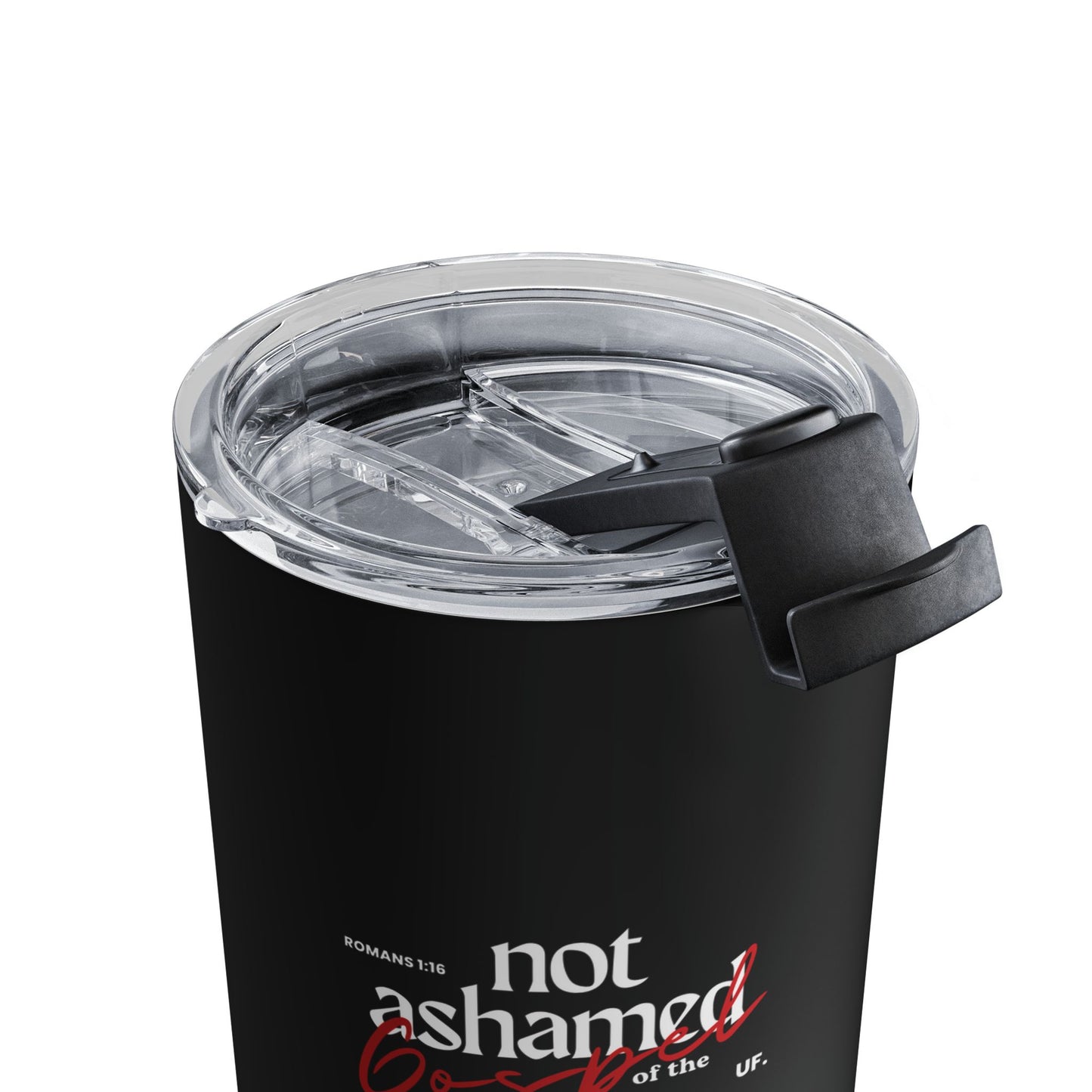 not ashamed travel mug.
