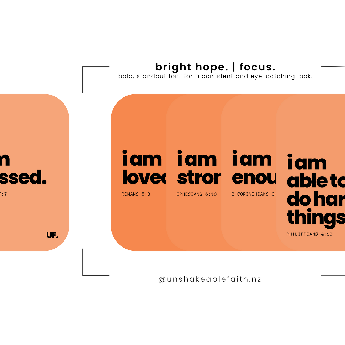 my identity in him bible affirmation cards. // bright hope.