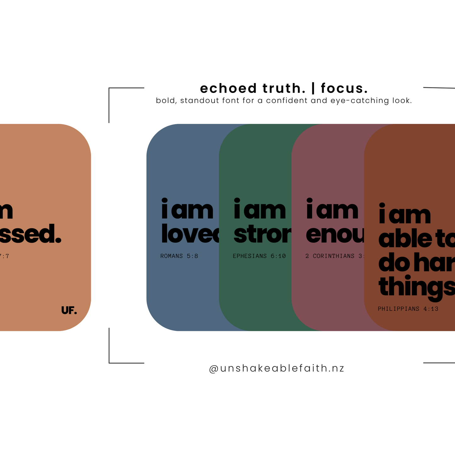 my identity in him bible affirmation cards. // echoed truth.