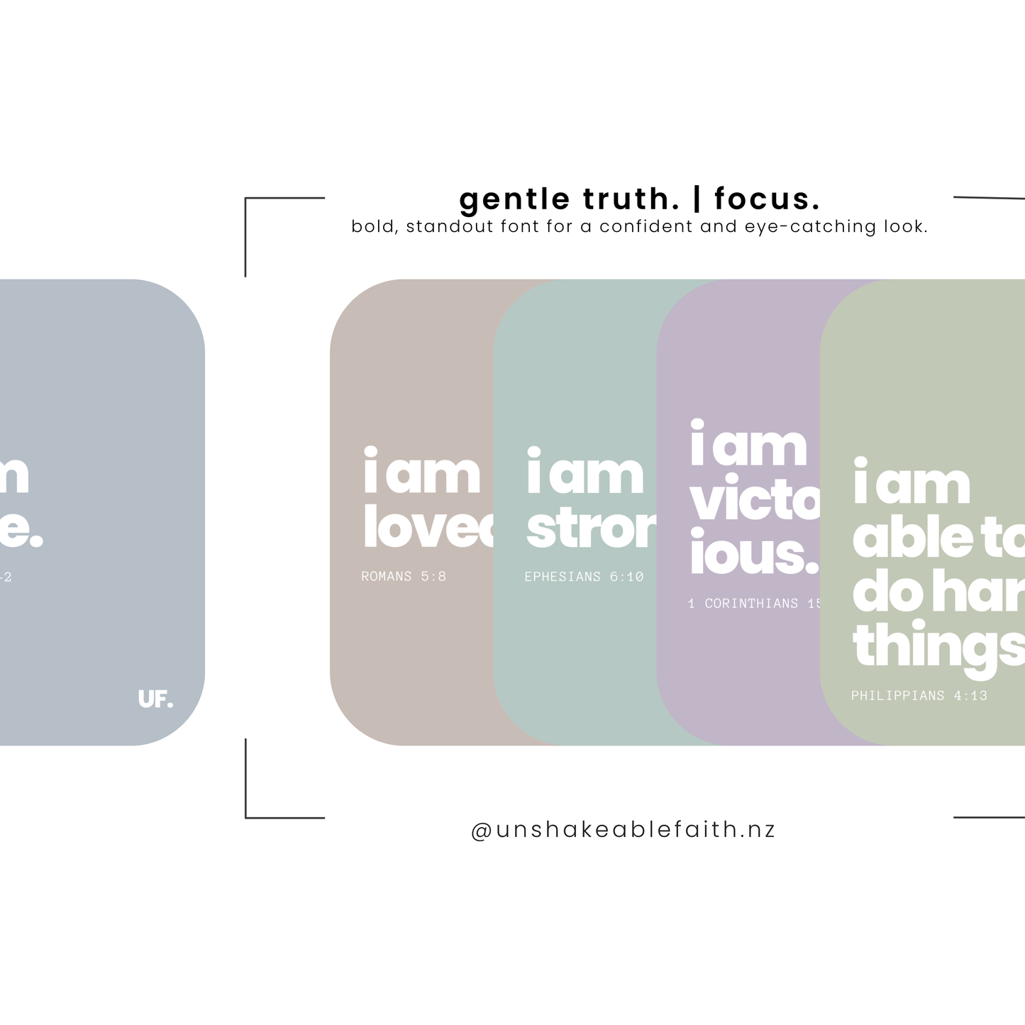 my identity in him bible affirmation cards. // gentle truth.
