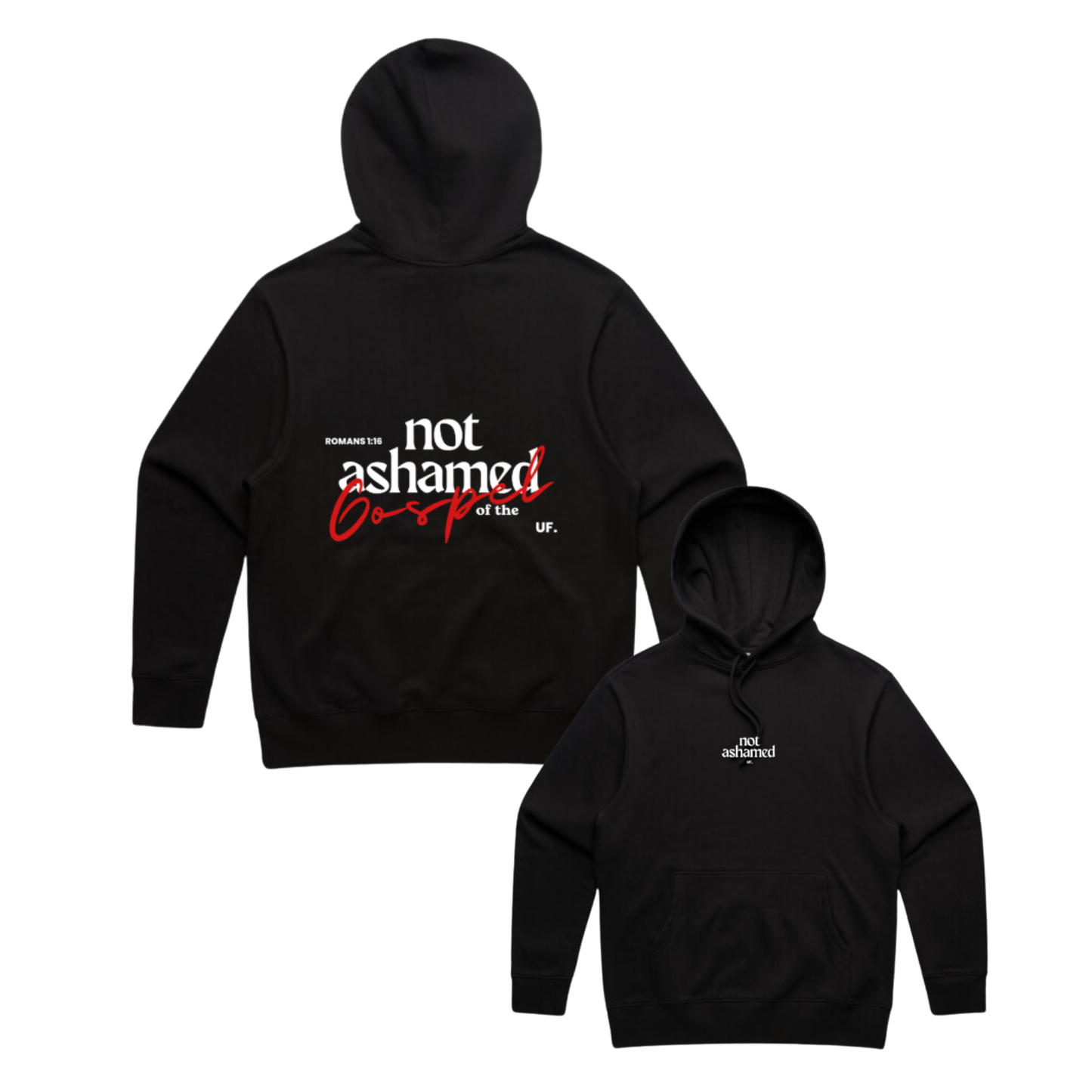 not ashamed hood // men's fit
