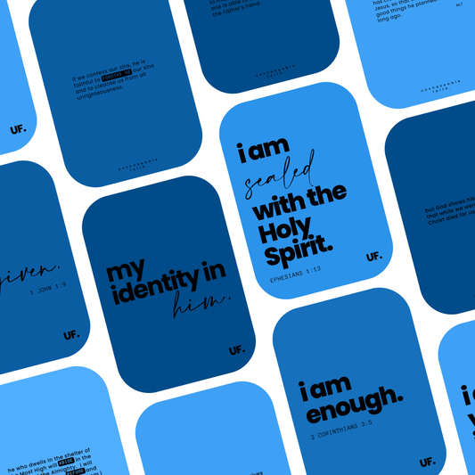 my identity in him bible affirmation cards. // peace + power.