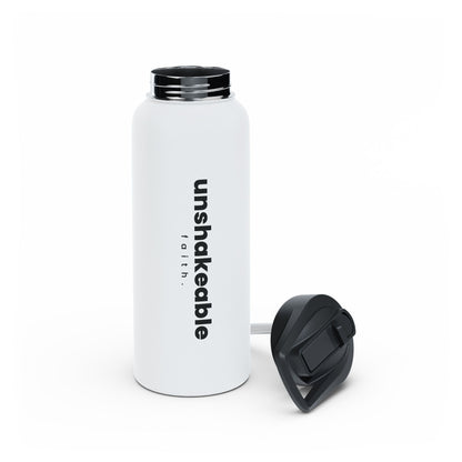 unshakeable faith. stainless steel drink bottle.