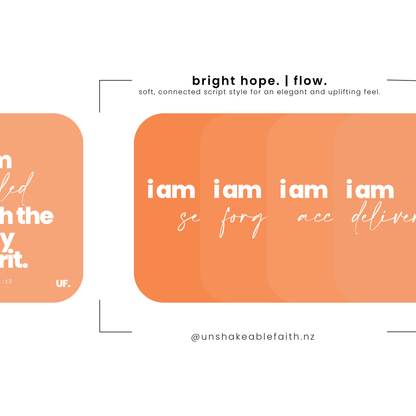 my identity in him // bible affirmation cards.