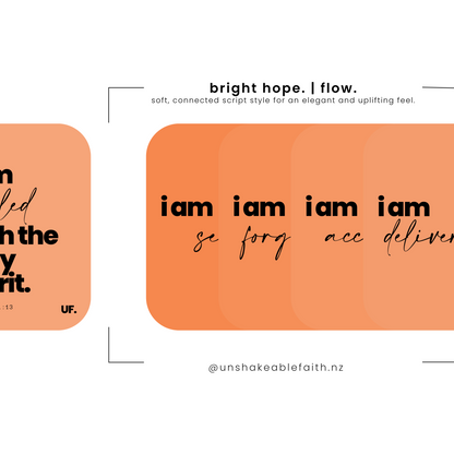 my identity in him // bible affirmation cards.