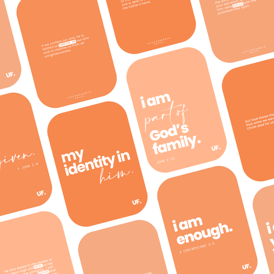 my identity in him bible affirmation cards. // bright hope.