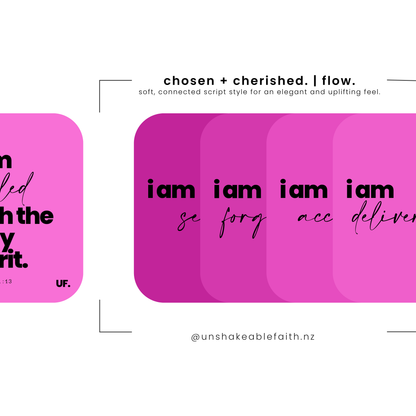 my identity in him // bible affirmation cards.