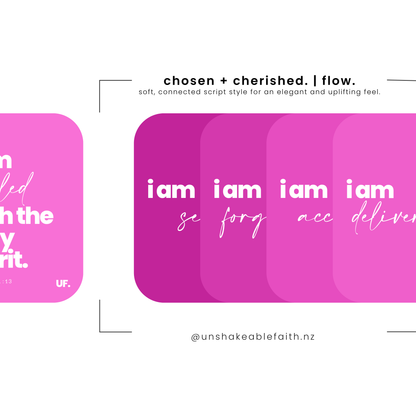 my identity in him // bible affirmation cards.