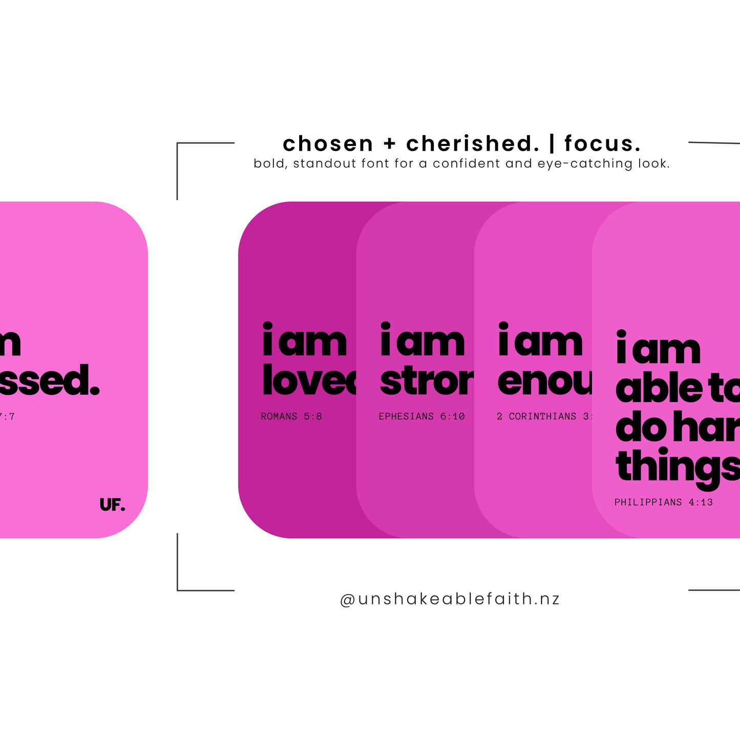 my identity in him // bible affirmation cards.