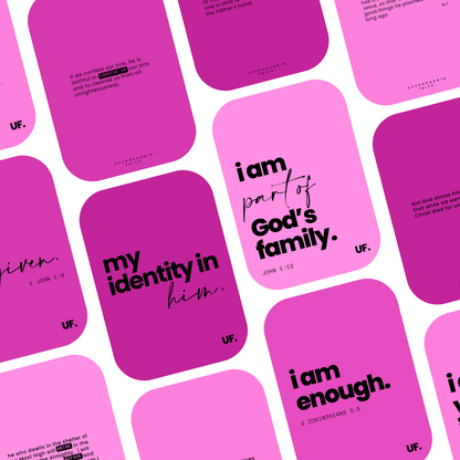 my identity in him // bible affirmation cards.