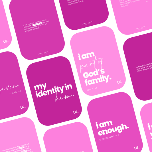 my identity in him bible affirmation cards. // chosen + cherished.