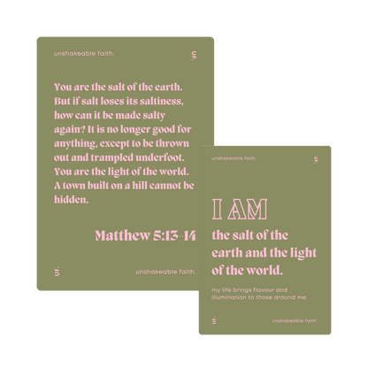daily declarations // bible affirmation cards.