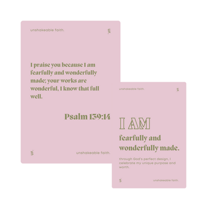 daily declarations // bible affirmation cards.