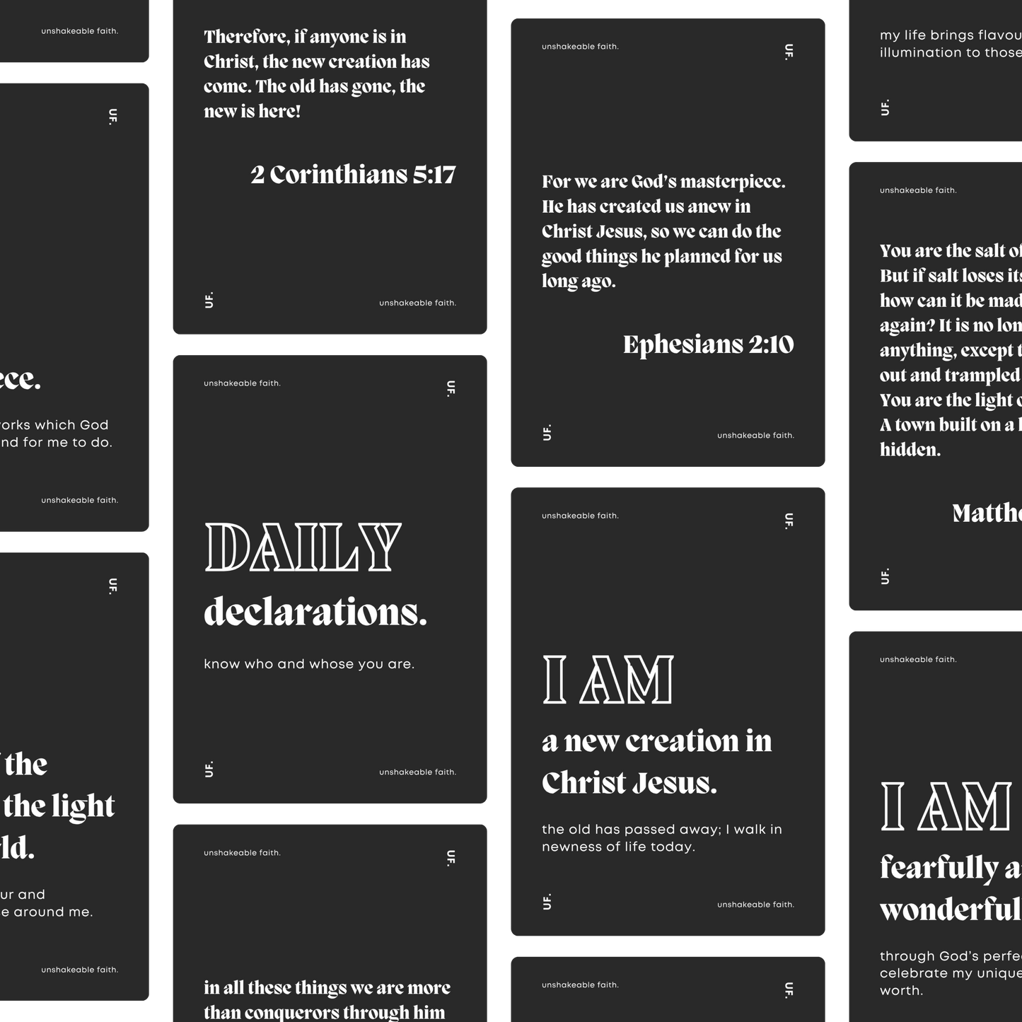 daily declarations // bible affirmation cards.