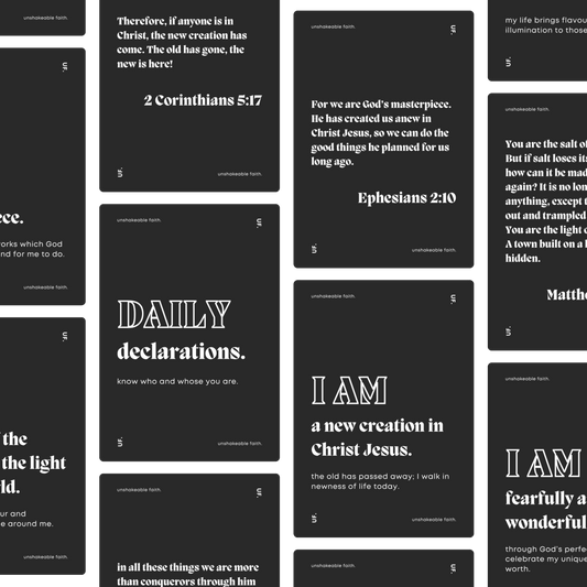daily declarations // bible affirmation cards.
