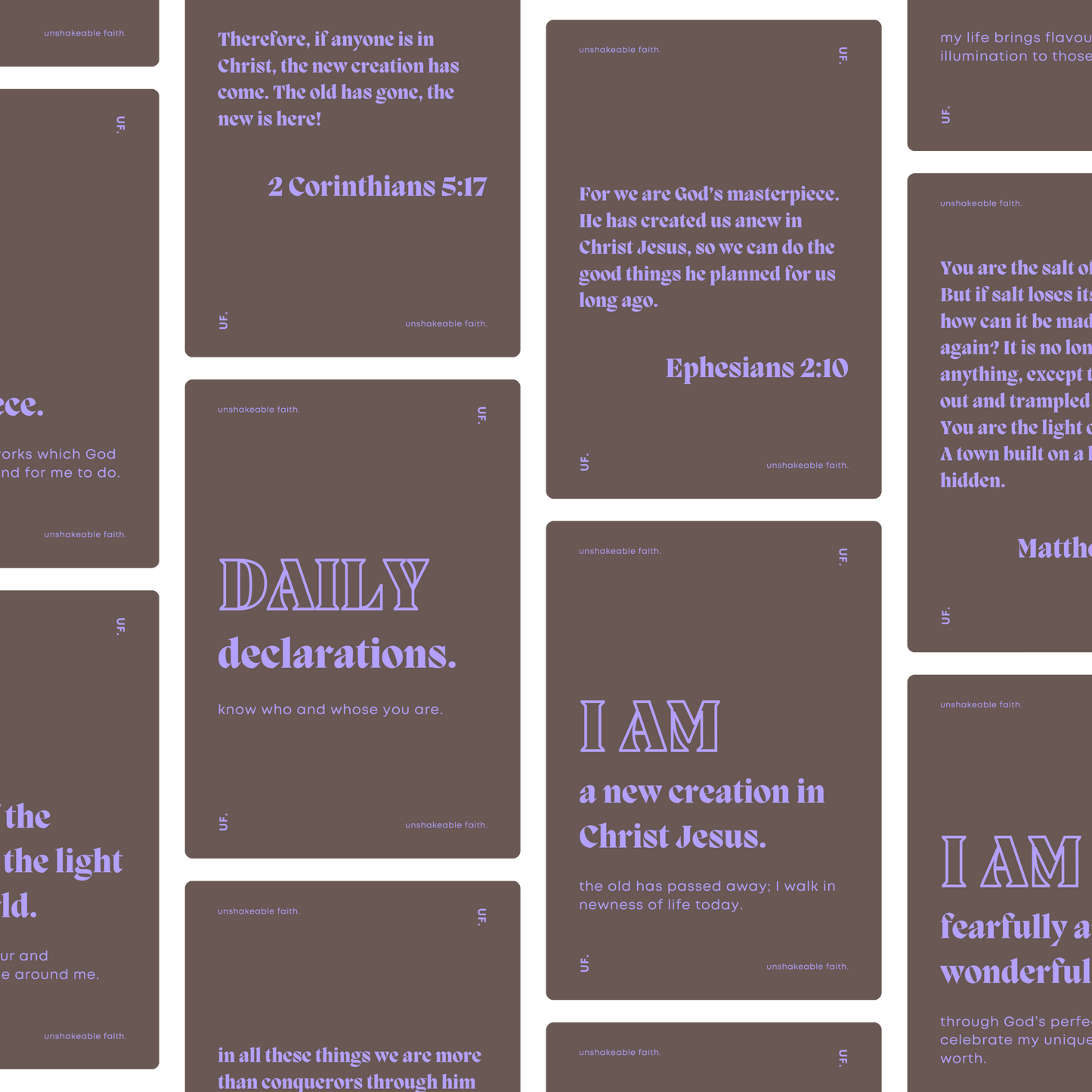 daily declarations // bible affirmation cards.