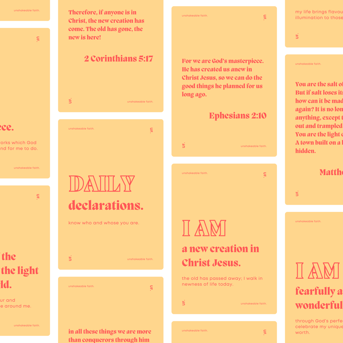 daily declarations // bible affirmation cards.