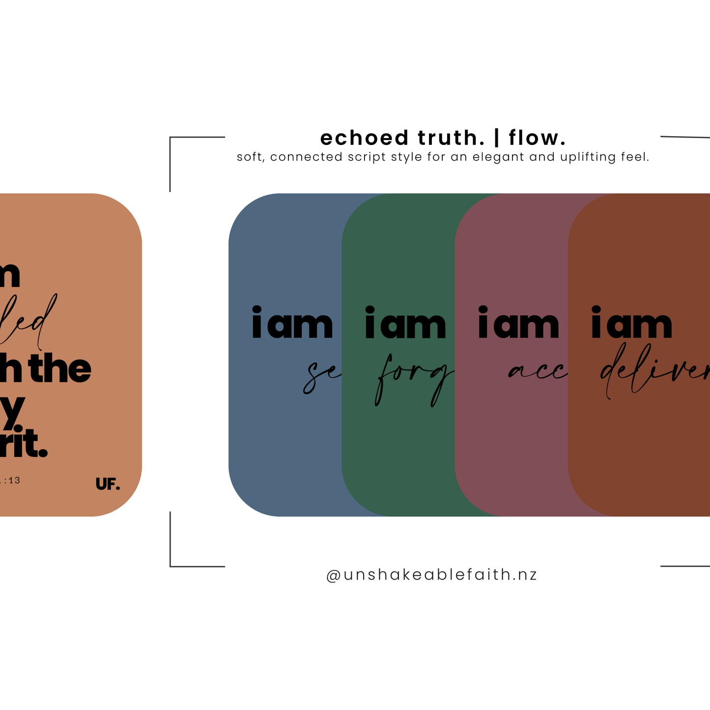 my identity in him // bible affirmation cards.
