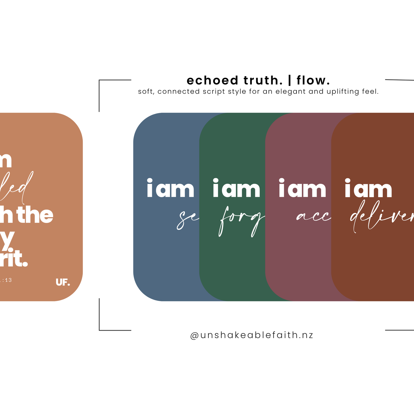 my identity in him // bible affirmation cards.
