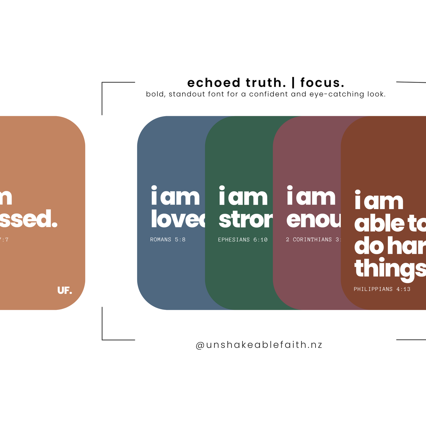 my identity in him // bible affirmation cards.