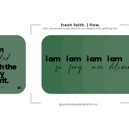 my identity in him // bible affirmation cards.