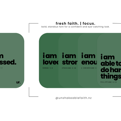 my identity in him // bible affirmation cards.