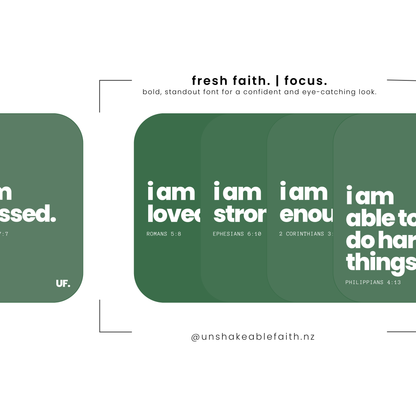 my identity in him // bible affirmation cards.