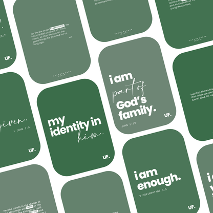 my identity in him bible affirmation cards. // fresh faith.