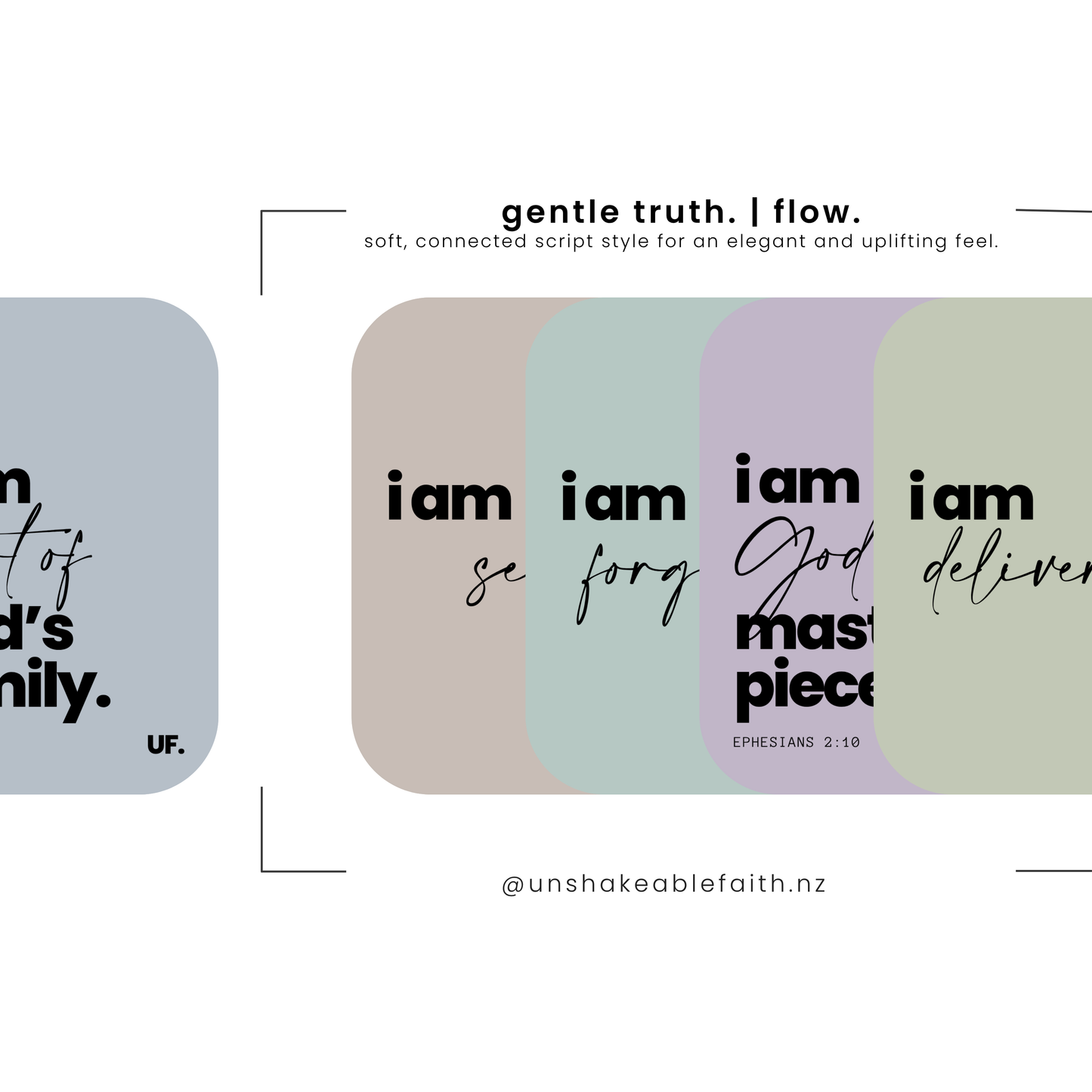 my identity in him // bible affirmation cards.