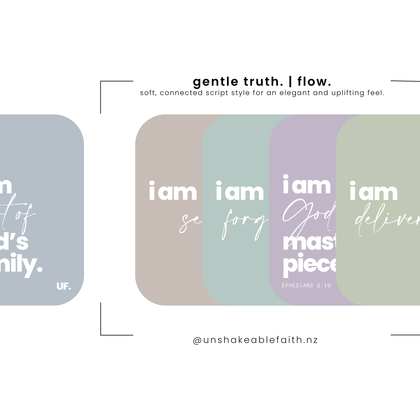 my identity in him // bible affirmation cards.