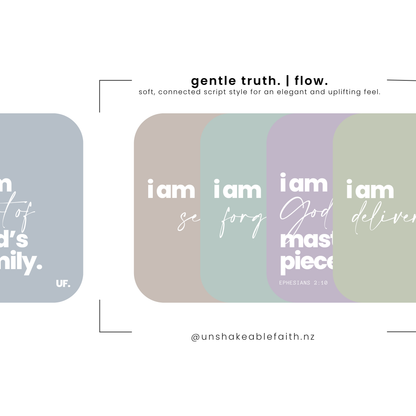 my identity in him // bible affirmation cards.
