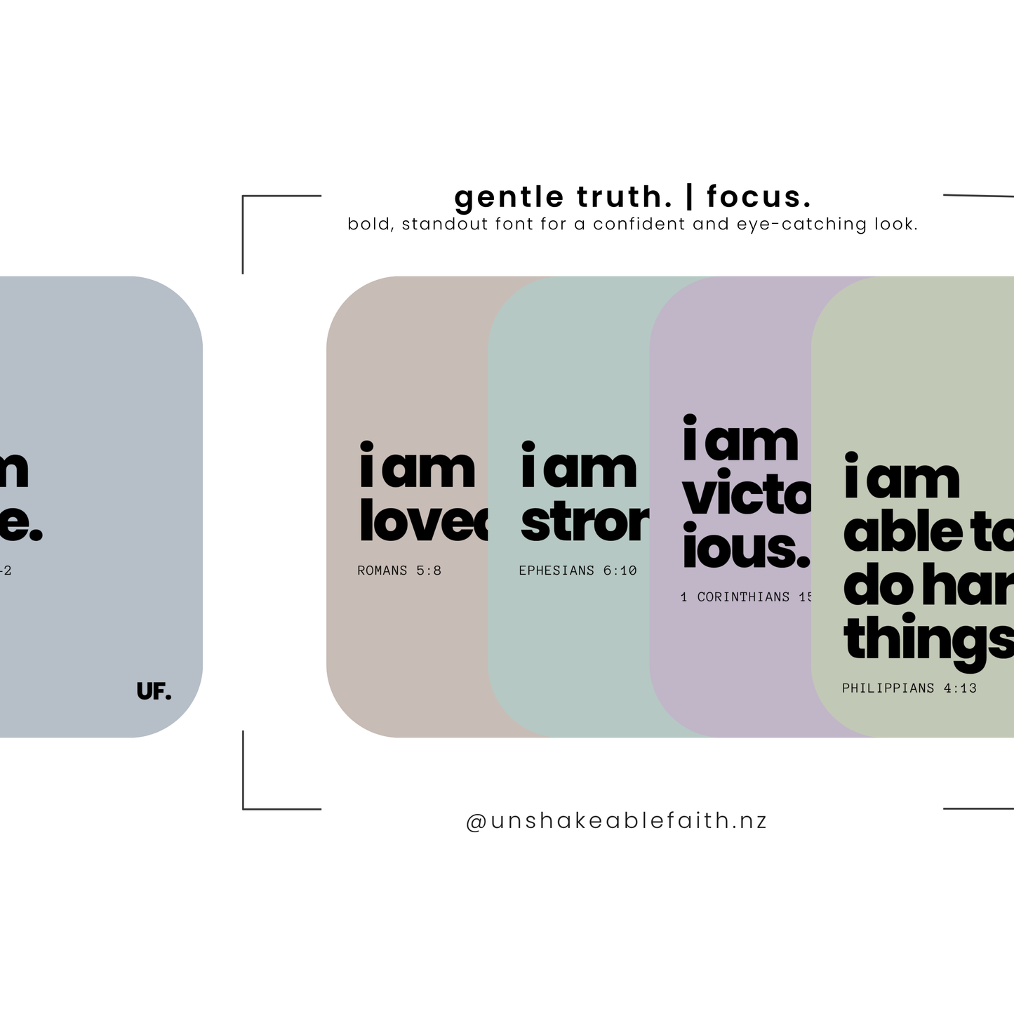 my identity in him // bible affirmation cards.