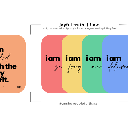 my identity in him // bible affirmation cards.
