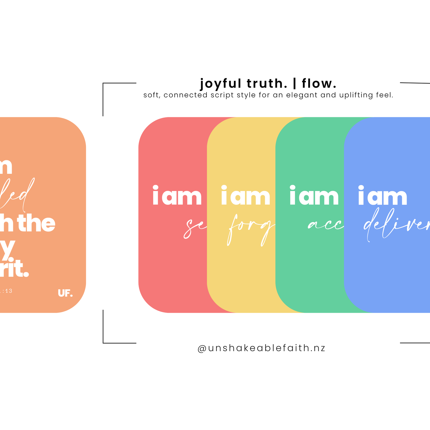my identity in him // bible affirmation cards.