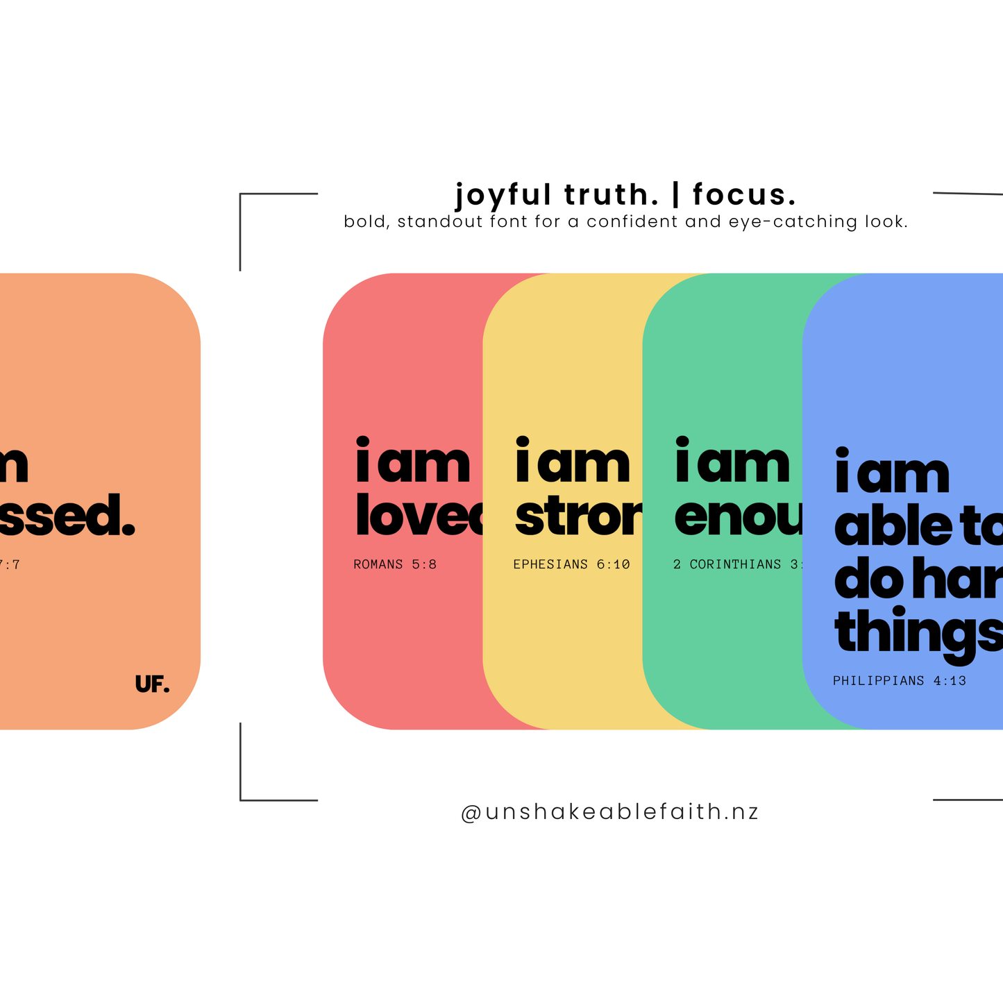 my identity in him // bible affirmation cards.