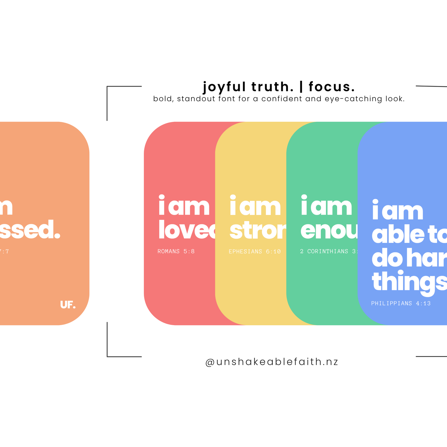 my identity in him // bible affirmation cards.