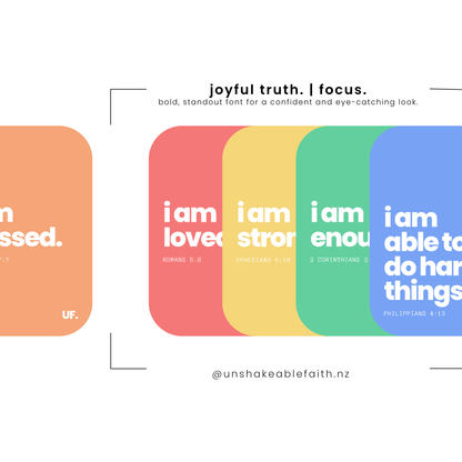 my identity in him // bible affirmation cards.