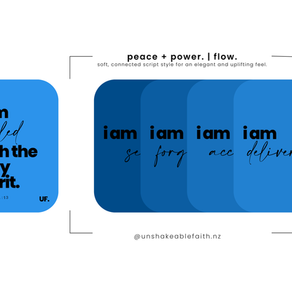 my identity in him // bible affirmation cards.