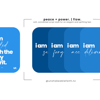 my identity in him // bible affirmation cards.
