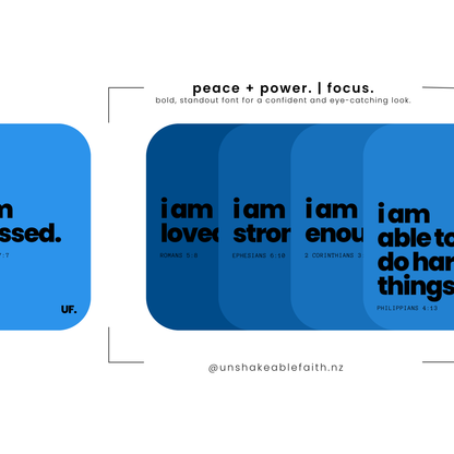 my identity in him // bible affirmation cards.