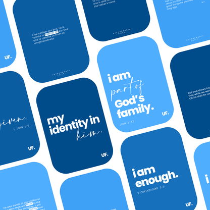 my identity in him bible affirmation cards. // peace + power.