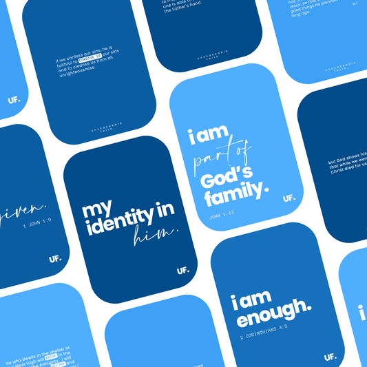 my identity in him bible affirmation cards. // peace + power.