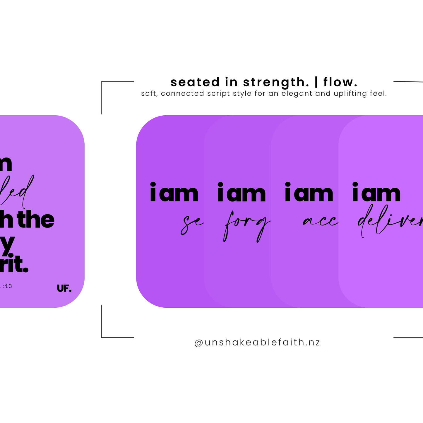my identity in him bible affirmation cards. // seated in strength.