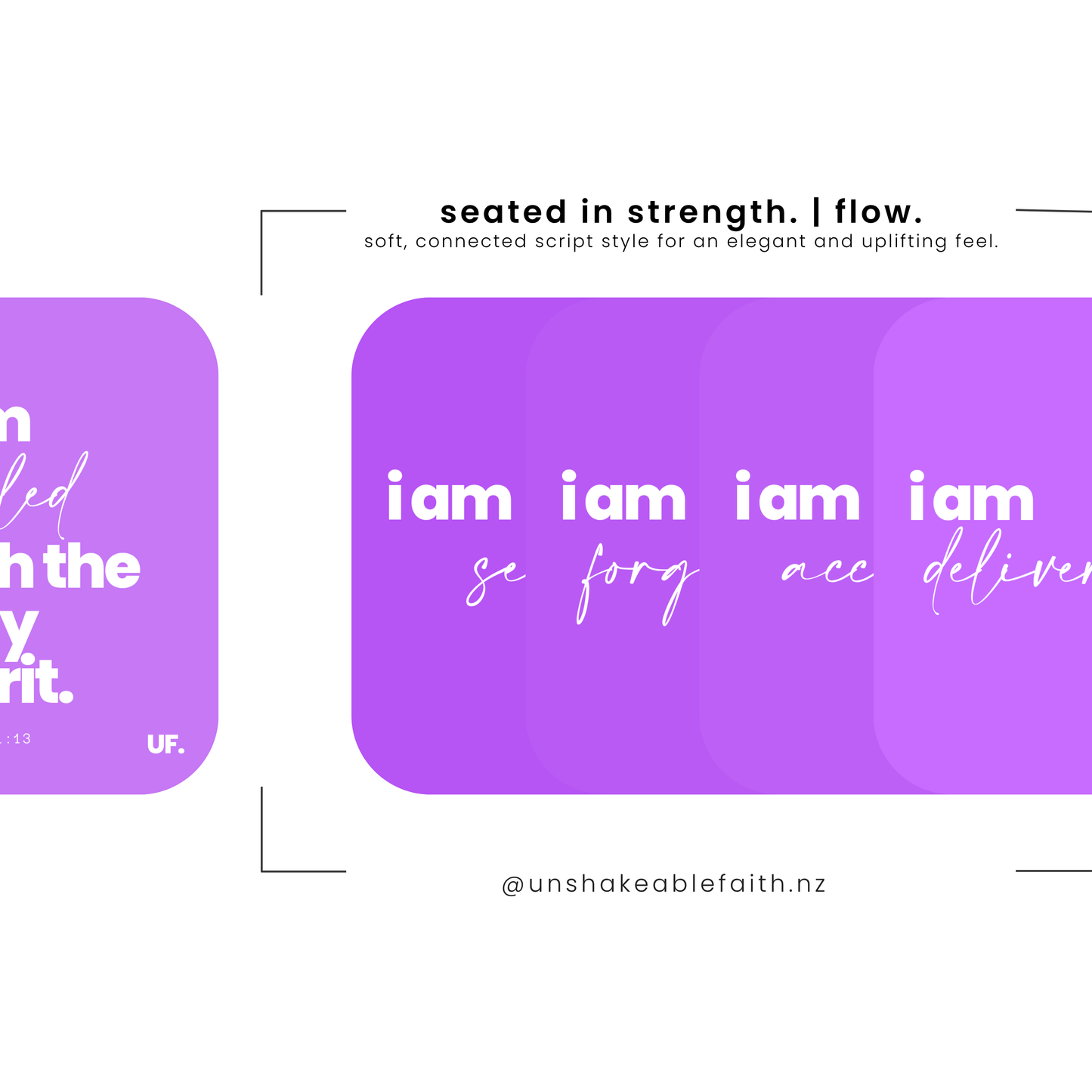 my identity in him bible affirmation cards. // seated in strength.
