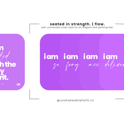 my identity in him bible affirmation cards. // seated in strength.