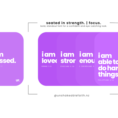 my identity in him bible affirmation cards. // seated in strength.